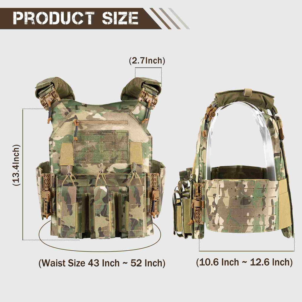 Votagoo Tactical Vest 601 – Laser Cut MOLLE Adjustable Vest
