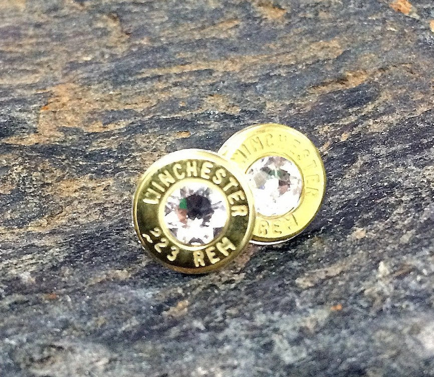 223 Bullet Head Stud Earrings