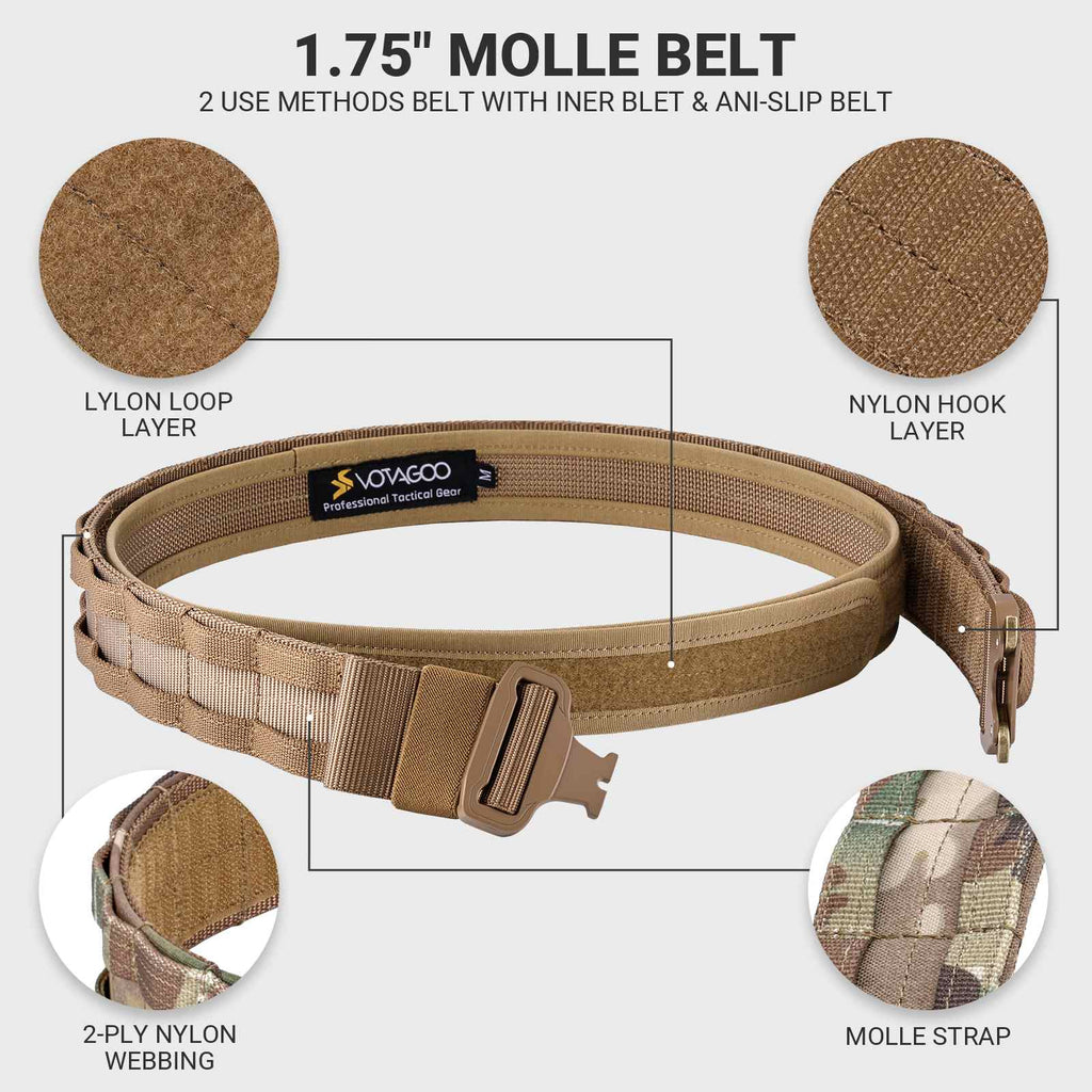 MOLLE Battle Belt with Quick Release Buckle for Enhanced Tactical Gear Performance