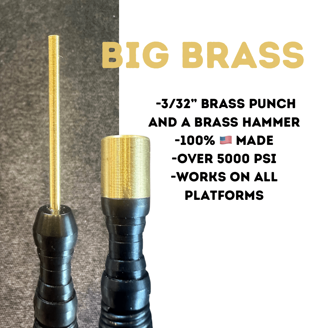 The Takedown Tools: Brass Hammer & 3/32" Brass Rol Pin Punch