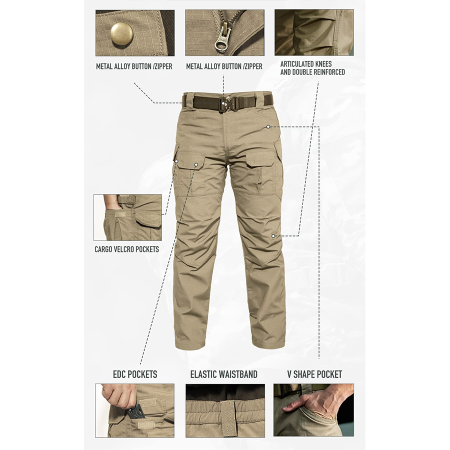 Tactical Outdoor Desert Pants – Durable Multi-Pocket Utility Pants