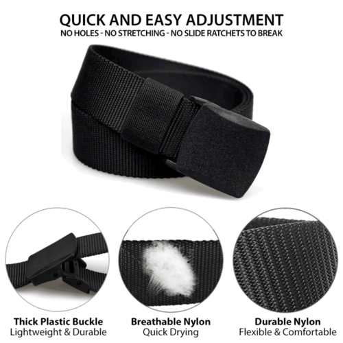 XGear Tactical Adjustable Nylon Belt with Plastic Buckle