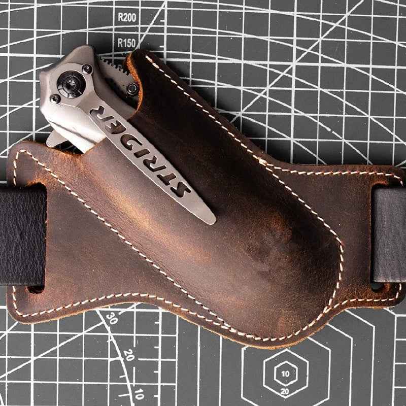Cowhide Utility Sleeve — Durable Protective Cover for Tools and Gear