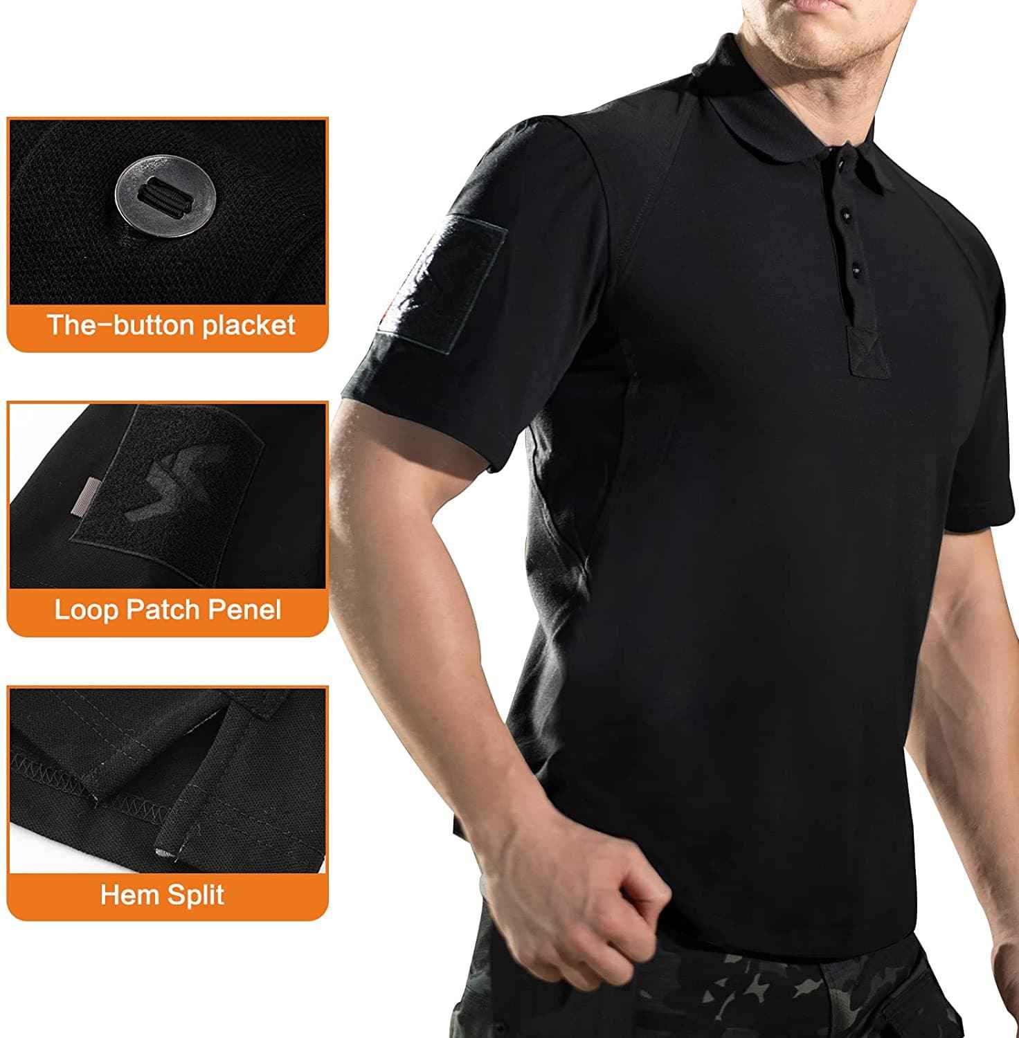 Men's Tactical Polo Shirt - Classic Fit Short Sleeve Performance Wear