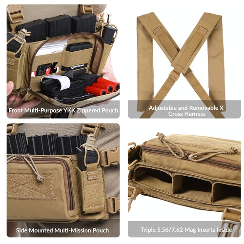 VOTAGOO D3CRM Tactical Chest Rig for Shooting Hunting
