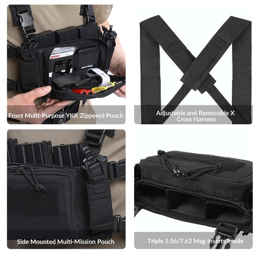 VOTAGOO D3CRM Tactical Chest Rig for Shooting Hunting