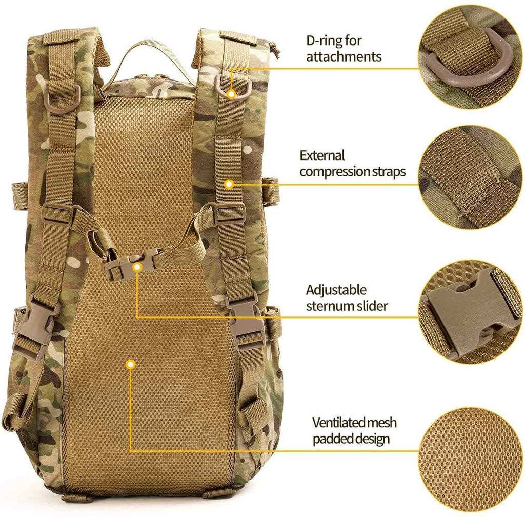 Tactical MOLLE Rucksack – Durable Outdoor Backpack