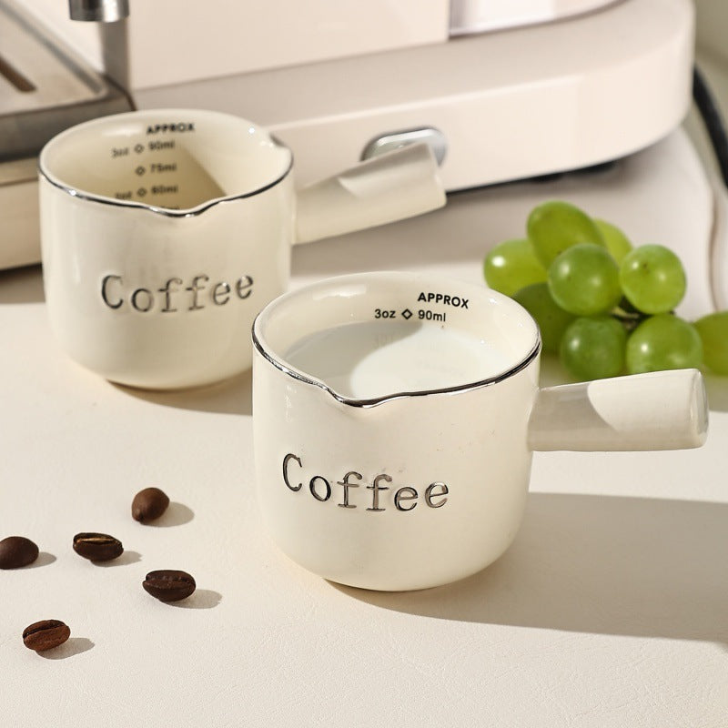 Espresso Measuring Cup with Scale - Ceramic Coffee Measuring Cup