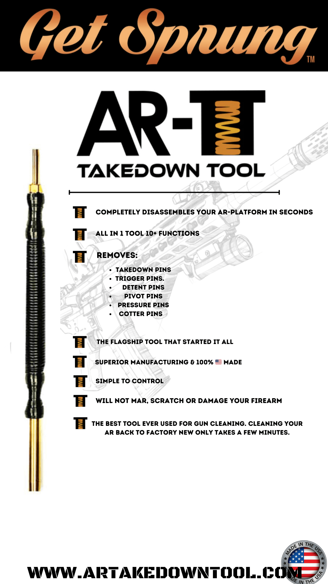 The AR-Takedown Tool ™ - The AR-15 Multi Tool & AR-15 disassembly tool (AR-TT ™)
