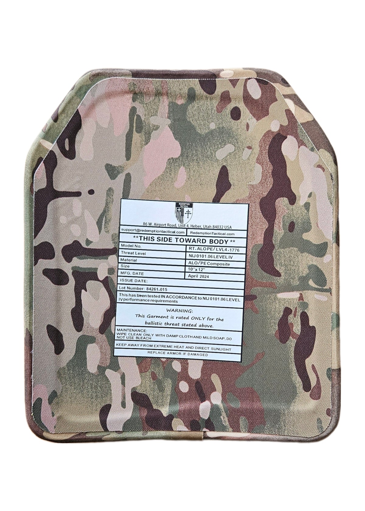 Redemption Tactical CRUSADER 2.0® V4 ARMOR FULL KIT COMBO PACKAGE LIGHTWEIGHT LEVEL IV  (2) 10x12 Front/Back Plates (2) 6x8 Side Plates (Level IV)