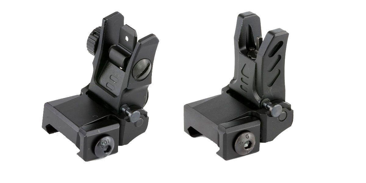 UTG Low Profile Flip-Up Front and Rear Sight Combo