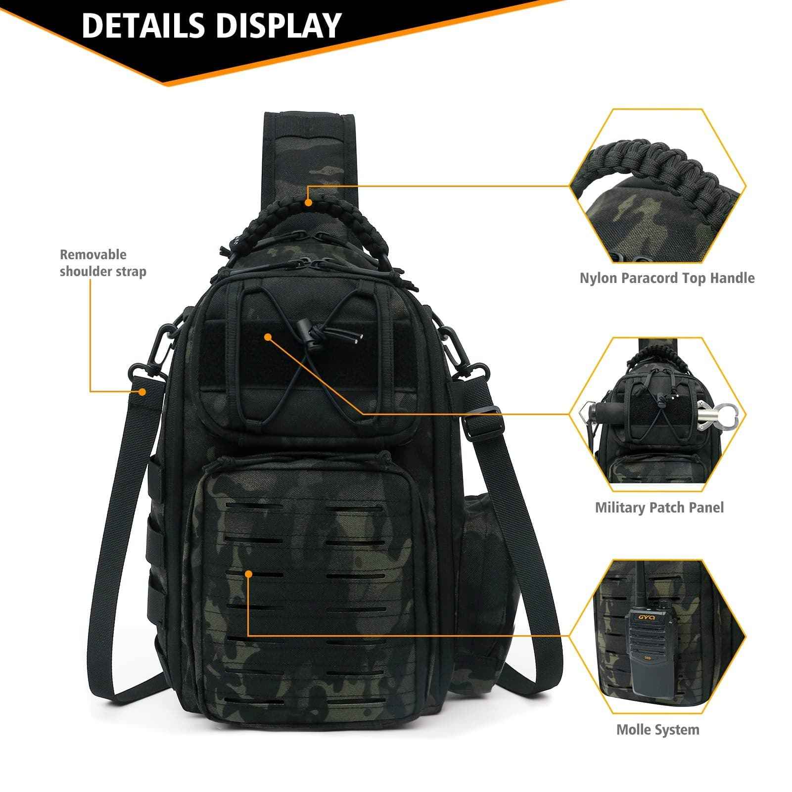 Upgrade Military Tactical Sling Bag - Anti-Cut, Waterproof, Durable & Comfortable