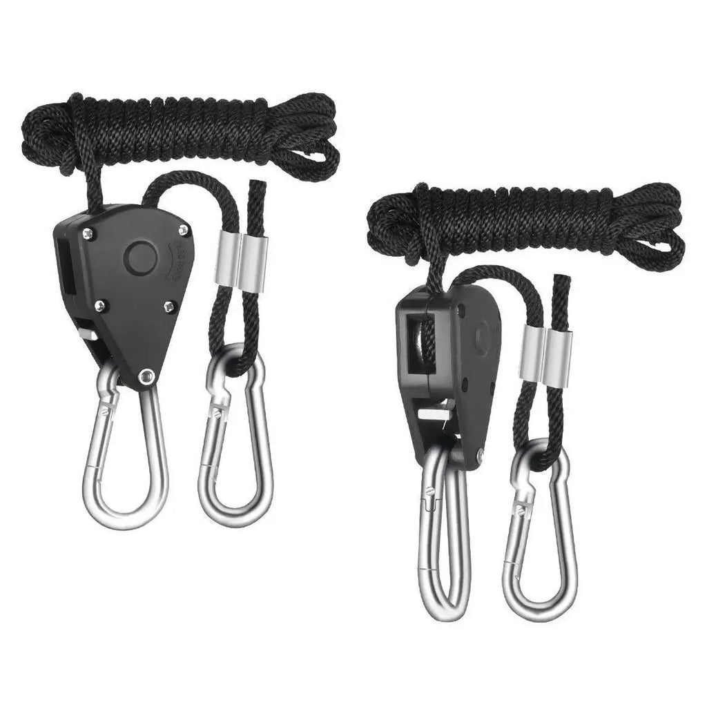 Heavy Duty Adjustable Rope Clip Hanger - 2/4/12pcs 1/8 Inch 8Feet Long for Grow Kit, Canoe, Bow & Stern Tie Down