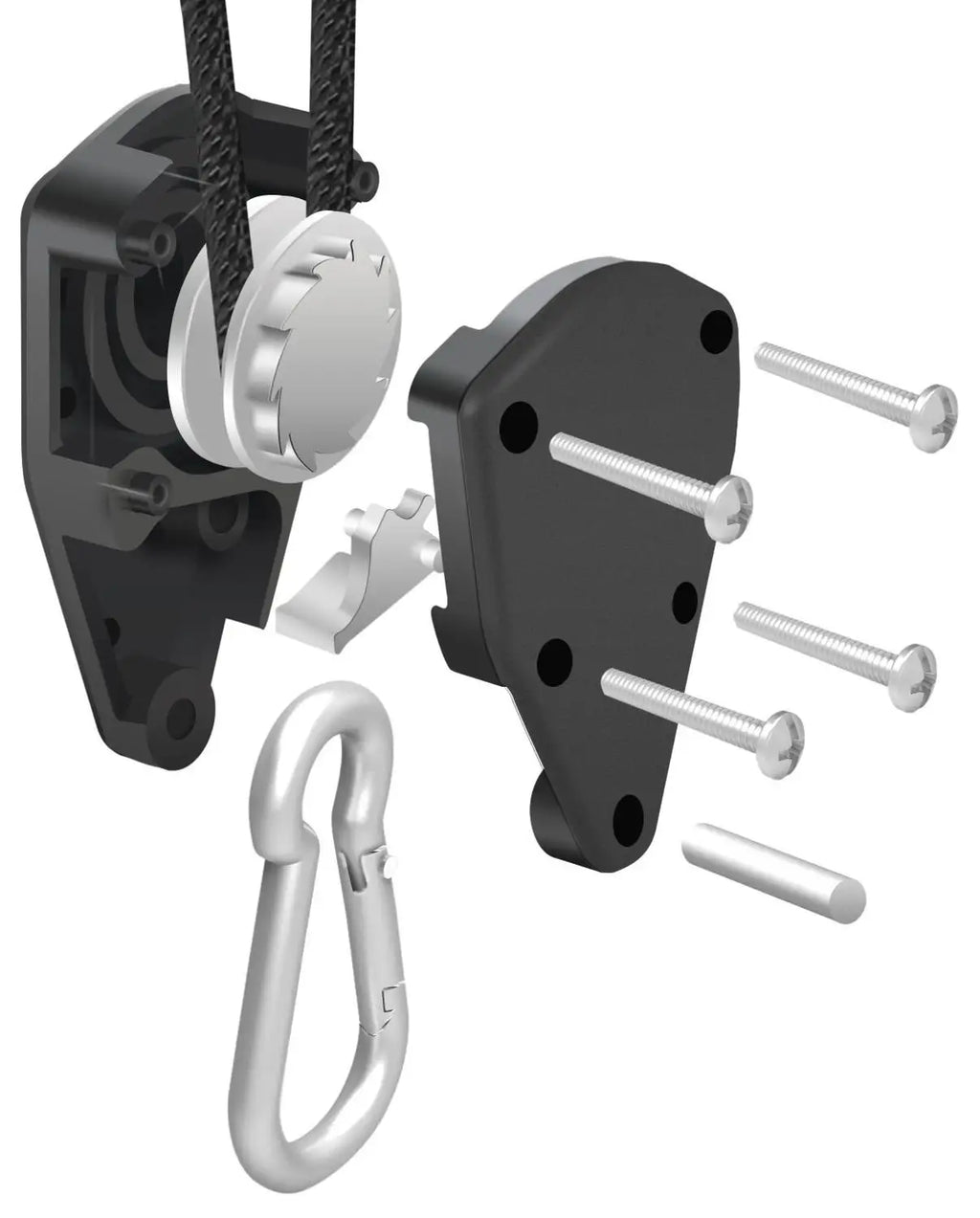 Heavy Duty Adjustable Rope Clip Hanger - 2/4/12pcs 1/8 Inch 8Feet Long for Grow Kit, Canoe, Bow & Stern Tie Down