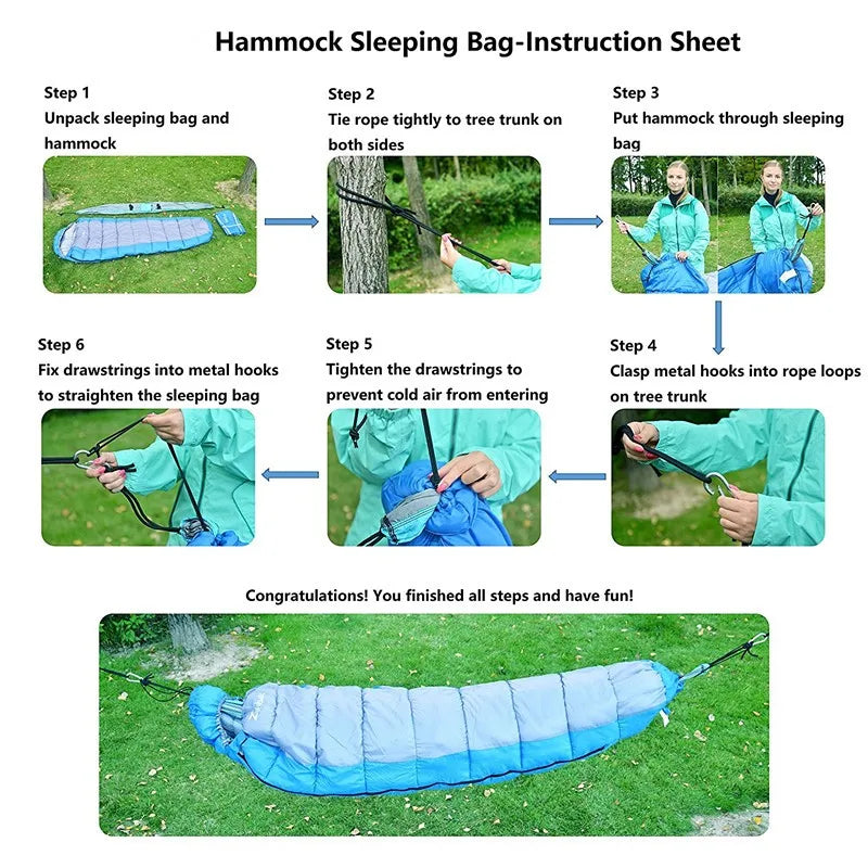 Woqi 3 Season Lightweight Sleeping Bag