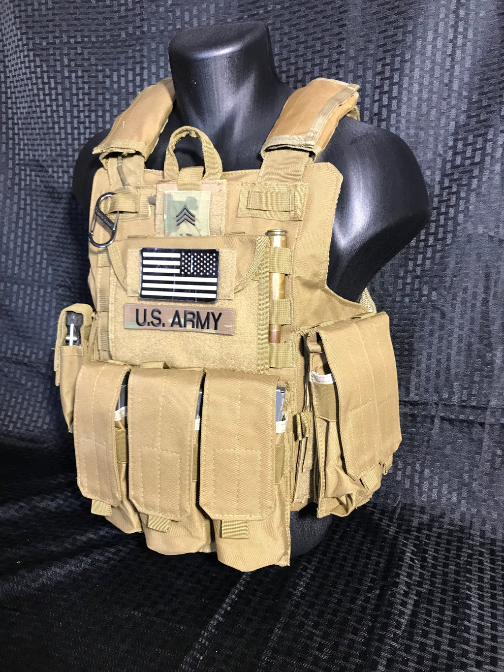 Tactical Vest Plate Carrier W/ 2 10x12 Curved Plates- BUNDLE