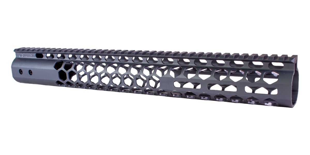 Guntec 15" Honeycomb Air Lite M-LOK Handguard - Grey