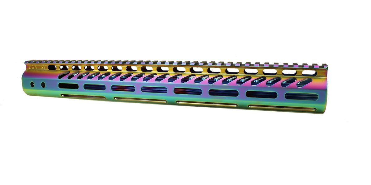 Guntec 15" Matte Rainbow PVD M-LOK Handguard