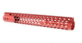Guntec 15" Honeycomb M-LOK Handguard - Red