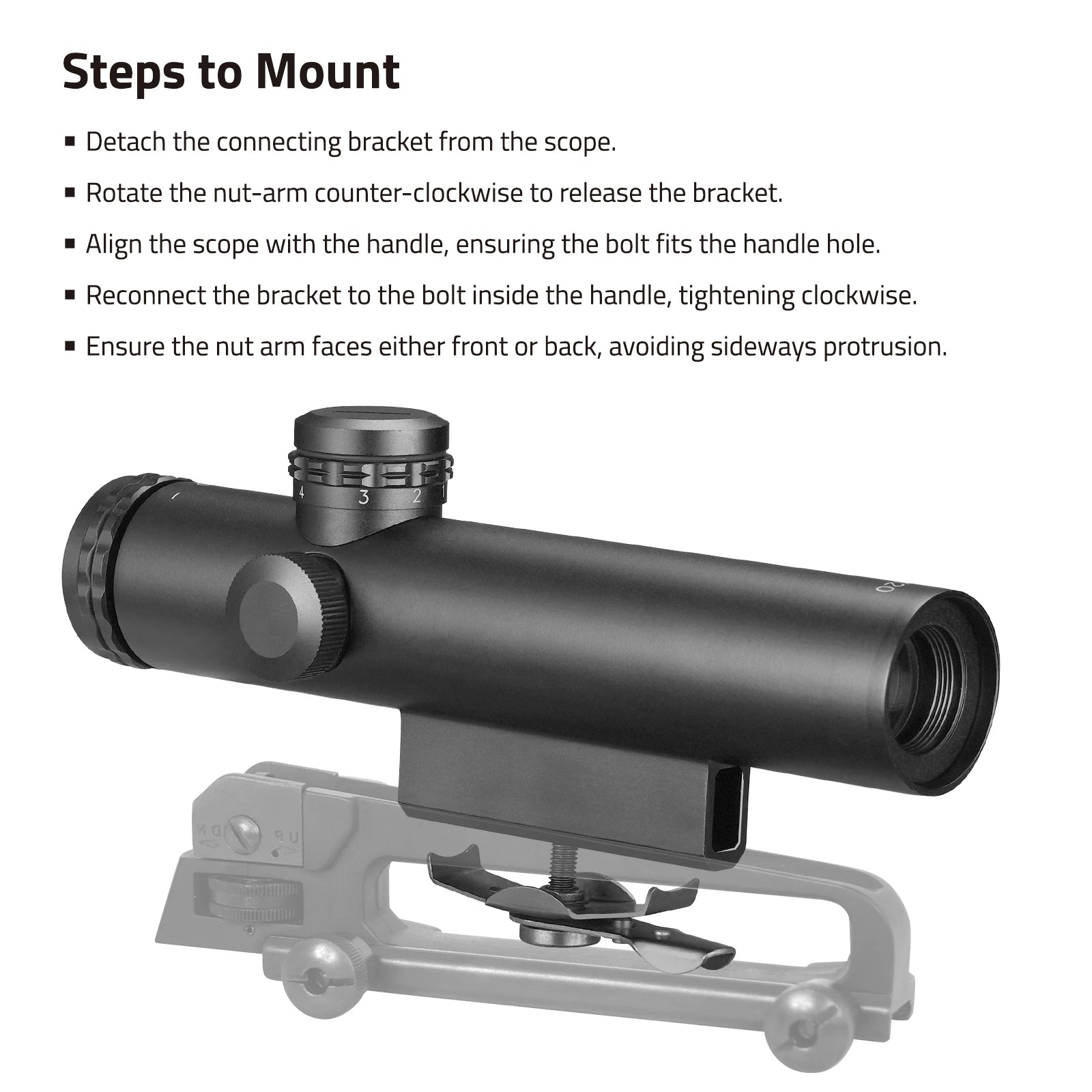 Retro M16 Carry Handle Rifle Scope 4x20
