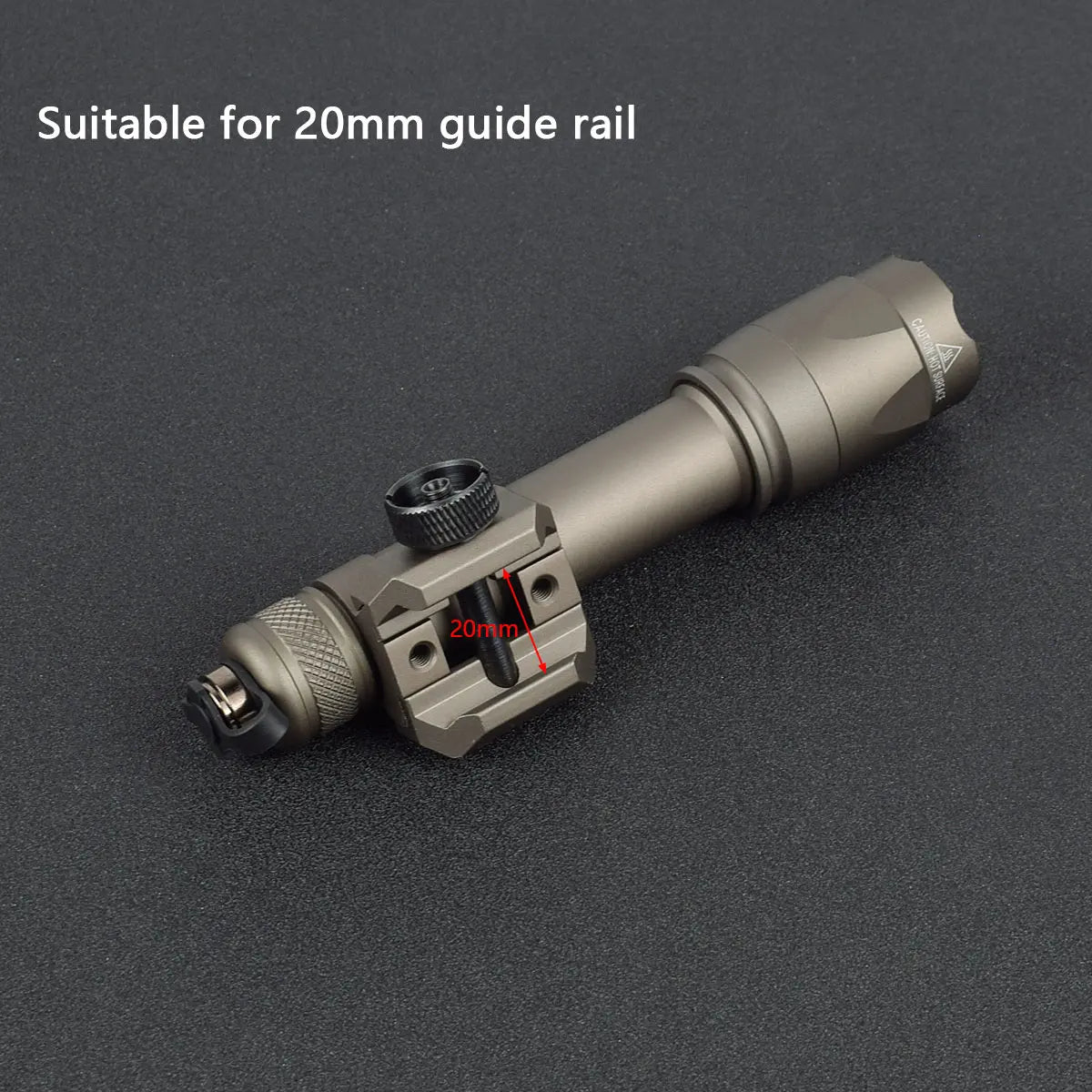 Tactical Scout Light With Dual Function Pressure Switch 600 Lumen