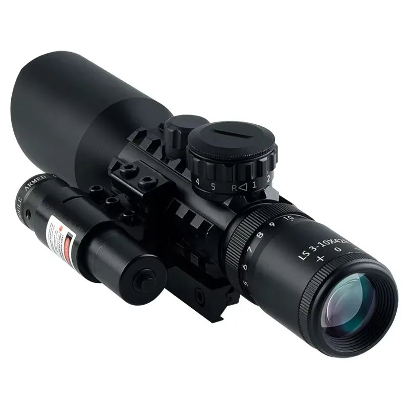 Illuminated Cross-Hair Reticle Scope w/ Laser