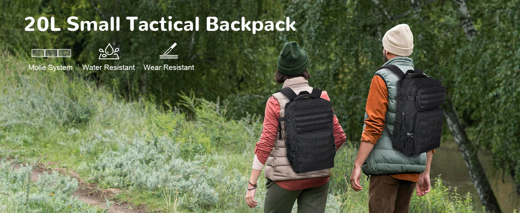 Tactical Backpack  (Black, 20L)