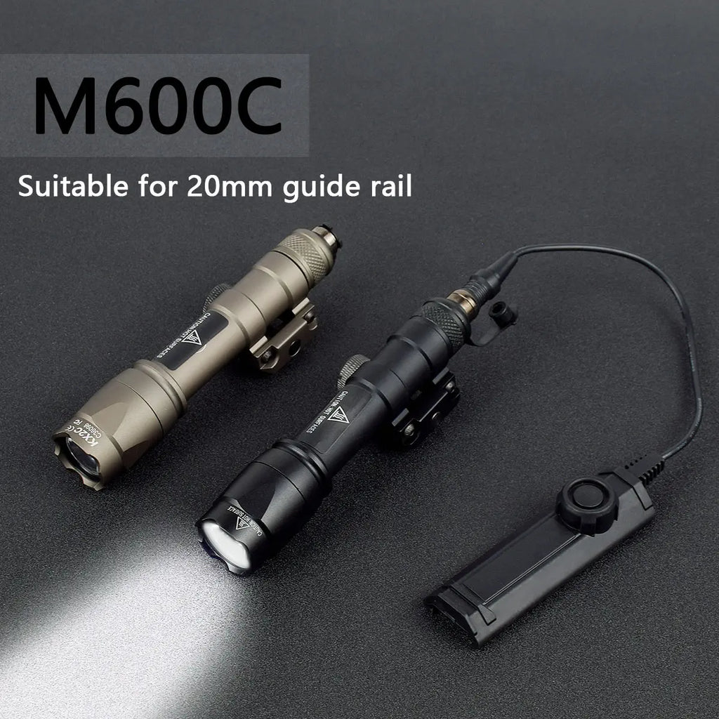 Tactical Scout Light With Dual Function Pressure Switch 600 Lumen