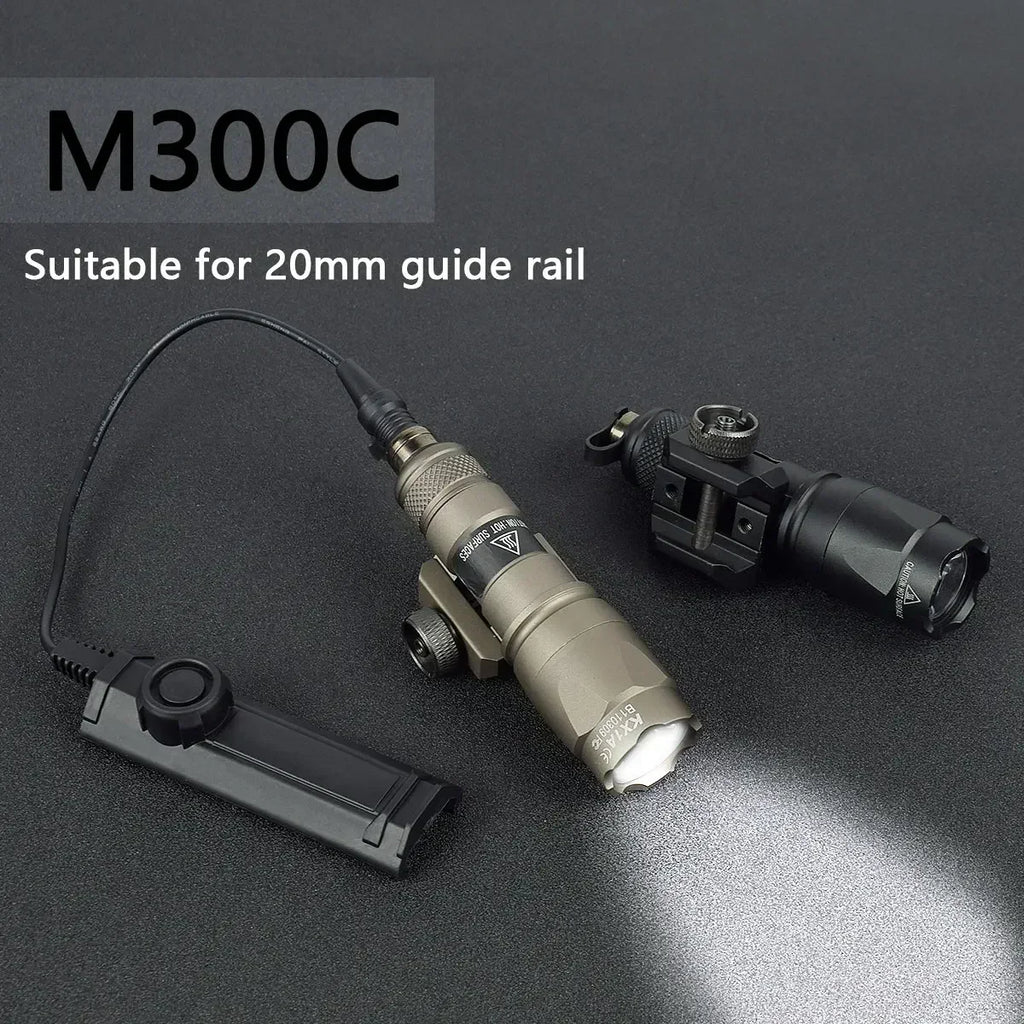 Tactical Scout Light With Dual Function Pressure Switch 600 Lumen