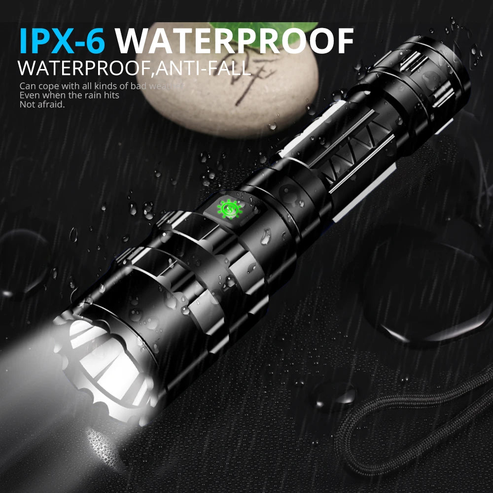 LED Tactical USB Flashlight