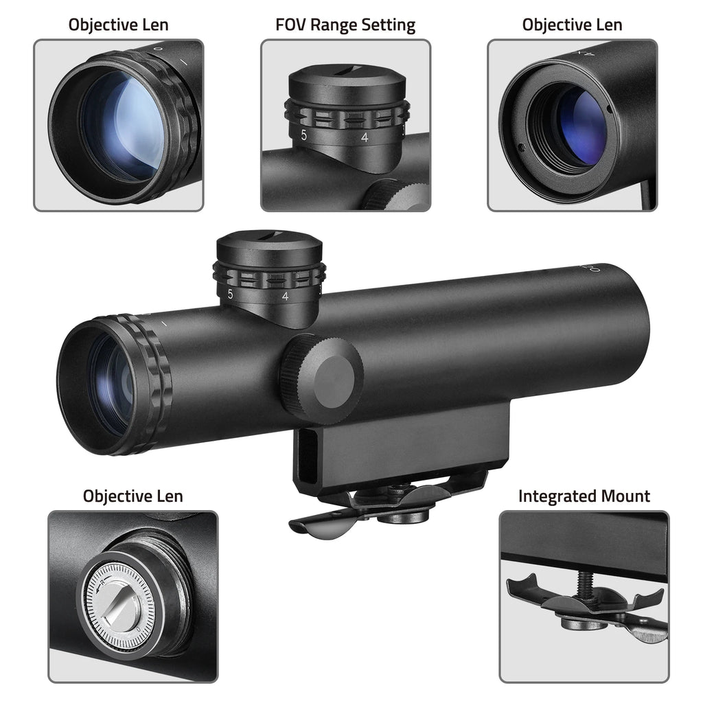 Retro M16 Carry Handle Rifle Scope 4x20