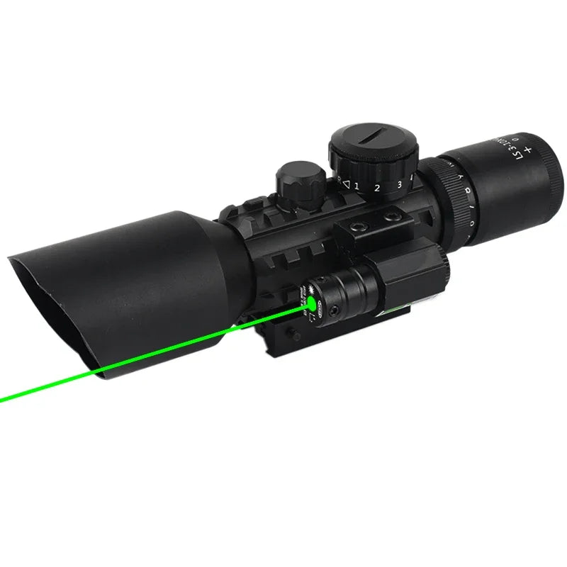 Illuminated Cross-Hair Reticle Scope w/ Laser