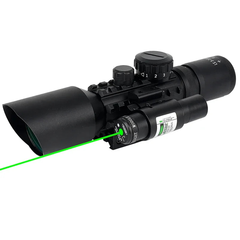 Illuminated Cross-Hair Reticle Scope w/ Laser
