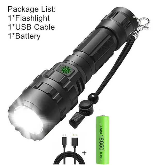 LED Tactical USB Flashlight