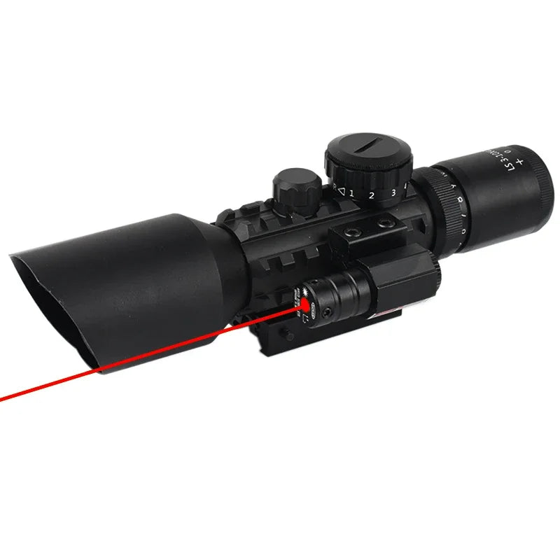 Illuminated Cross-Hair Reticle Scope w/ Laser