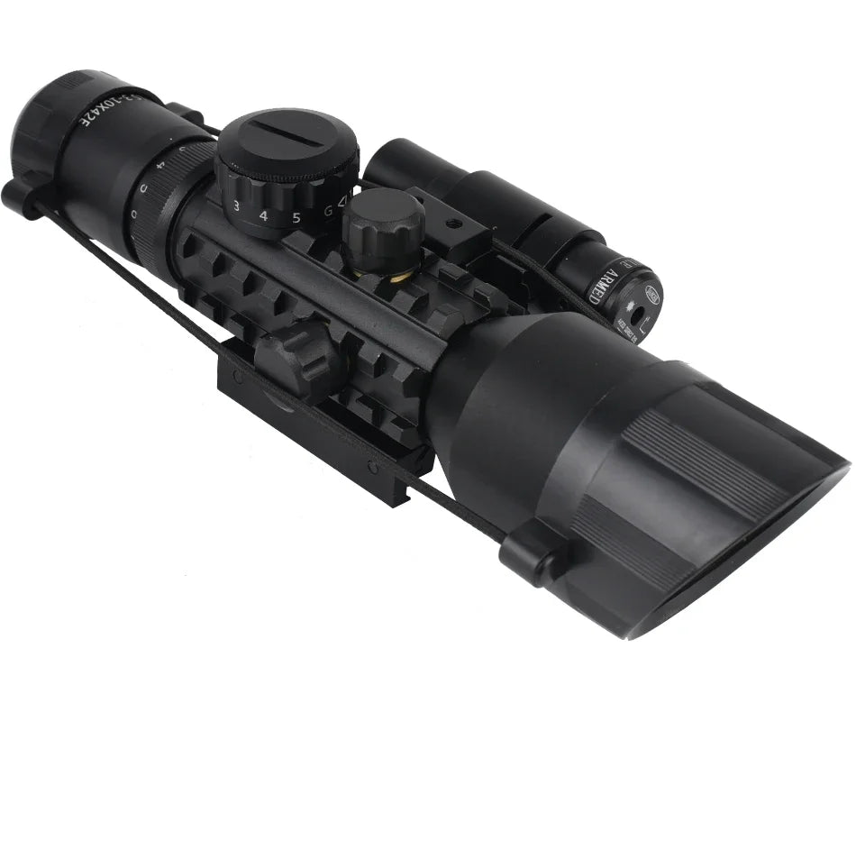 Illuminated Cross-Hair Reticle Scope w/ Laser