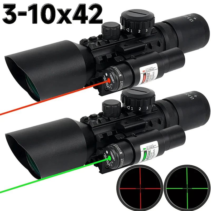 Illuminated Cross-Hair Reticle Scope w/ Laser