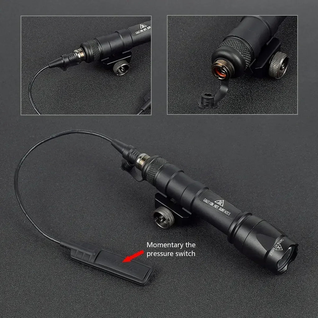 Tactical Scout Light With Dual Function Pressure Switch 600 Lumen
