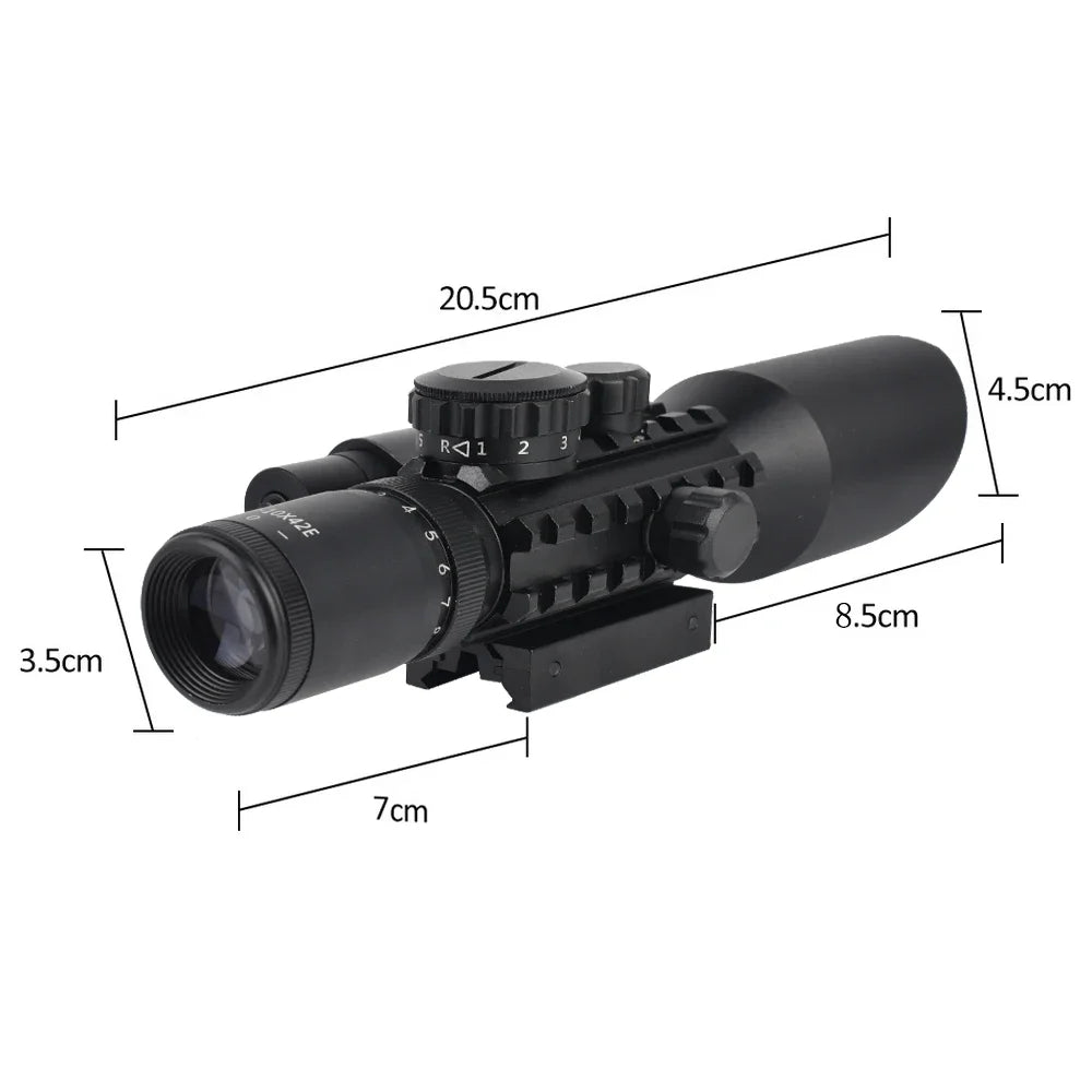 Illuminated Cross-Hair Reticle Scope w/ Laser