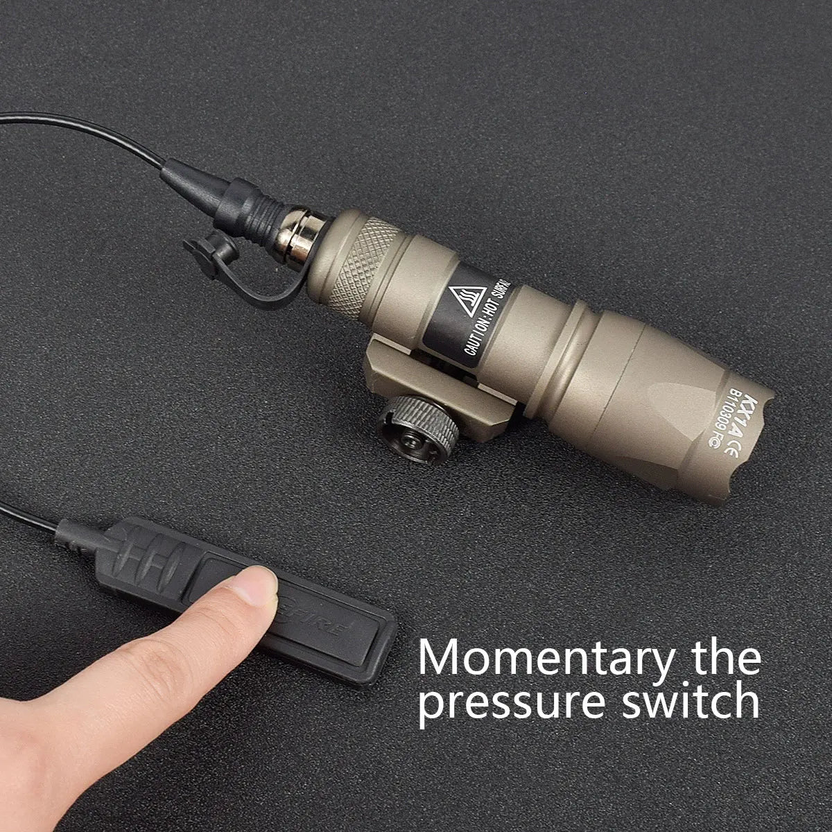 Tactical Scout Light With Dual Function Pressure Switch 600 Lumen