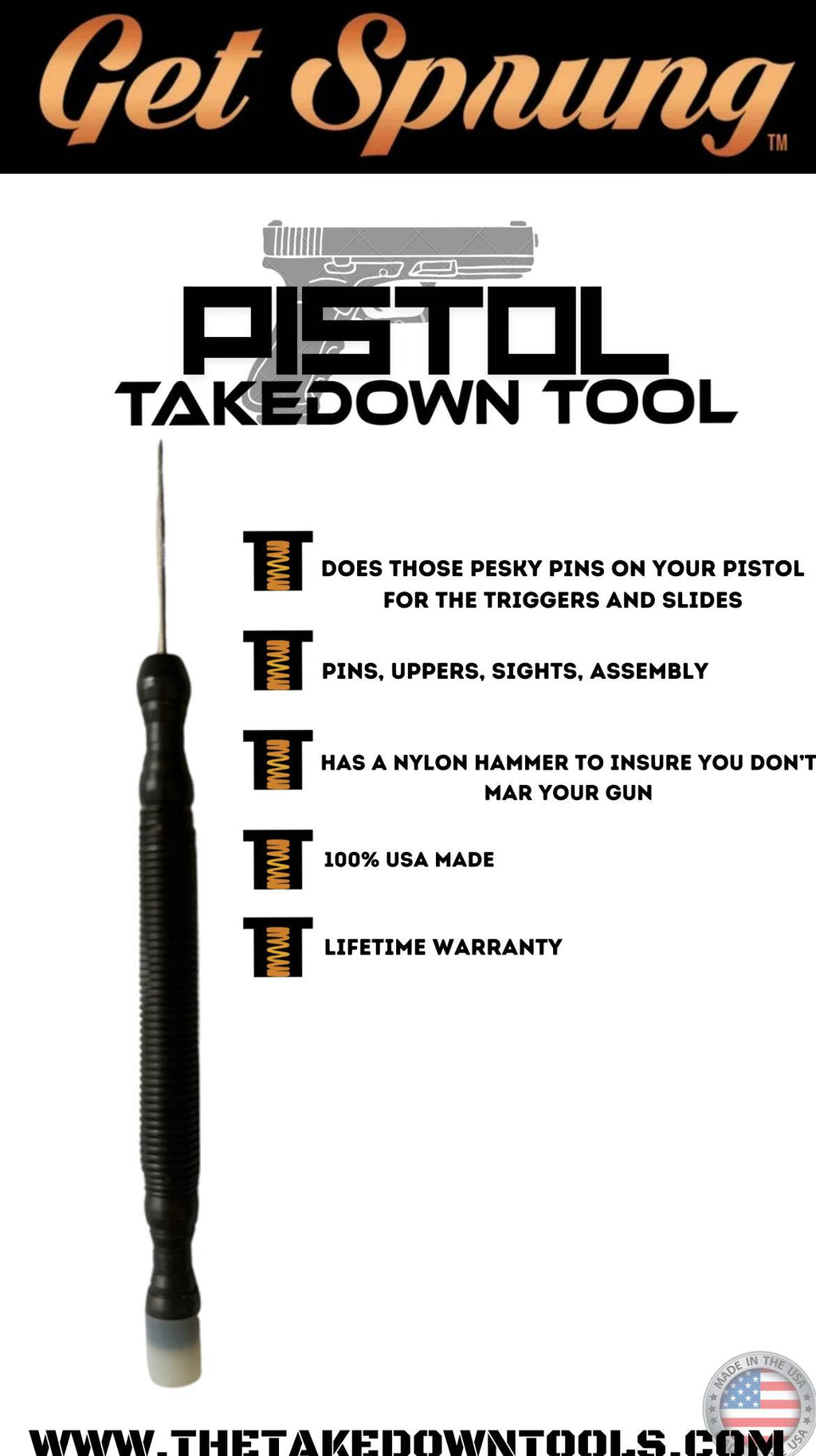 The Takedown Tool 2 Pack- AR-TT & The Takedown Tool of your choice in a USA Pouch