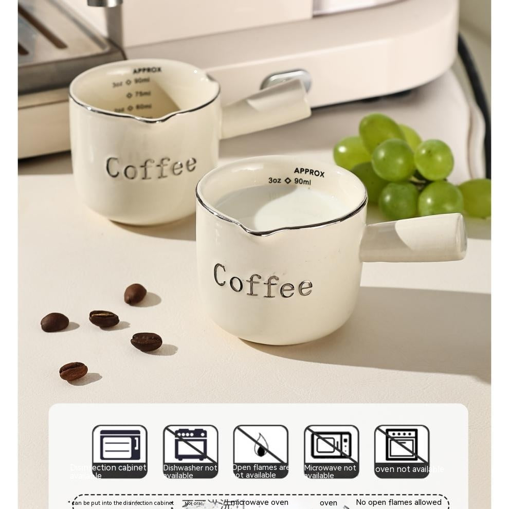 Espresso Measuring Cup with Scale - Ceramic Coffee Measuring Cup