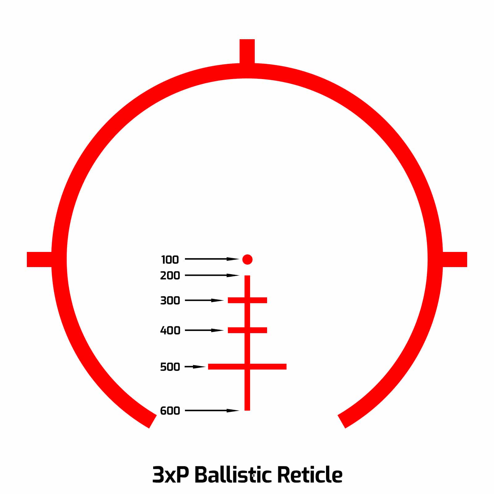 AT3 3xP 3x Prism Scope with Illuminated BDC Reticle