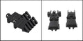 Polymer Flip-Up Sight & 45 Degree Offset Weaver Mount Kit