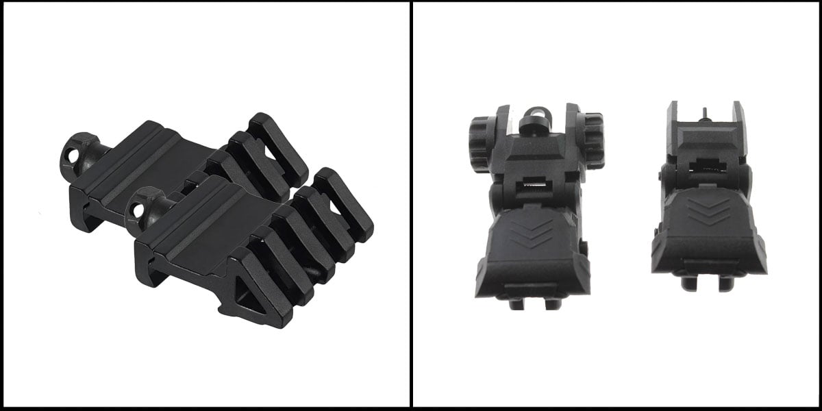 Polymer Flip-Up Sight & 45 Degree Offset Weaver Mount Kit