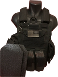 Tactical Vest Plate Carrier W/ 2 10x12 Curved Plates- BUNDLE