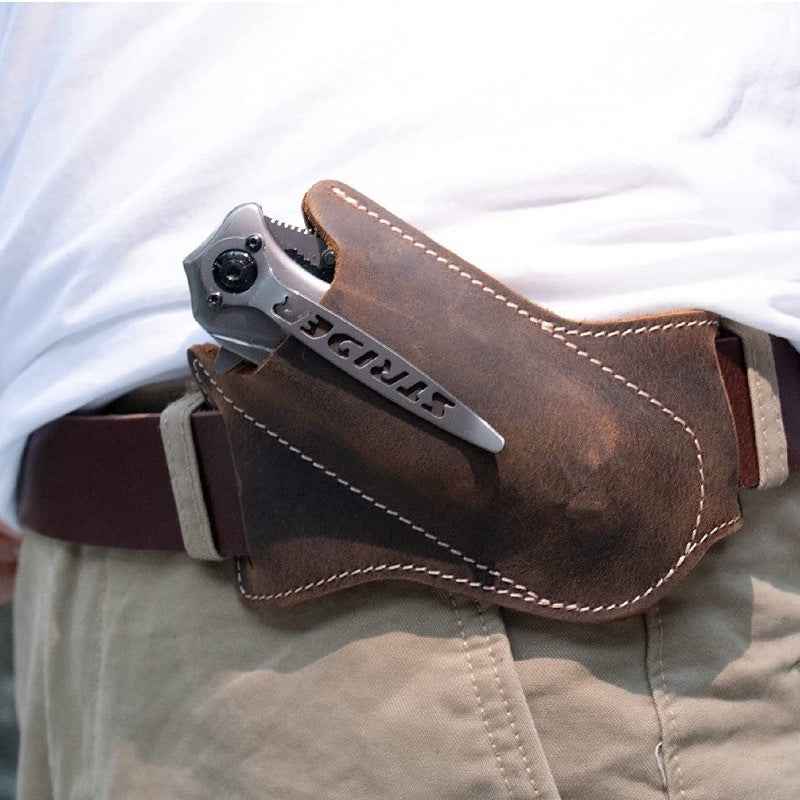 Cowhide Utility Sleeve — Durable Protective Cover for Tools and Gear