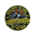 Patch Panel Kobra Chicken Embroidered Patch + Sticker