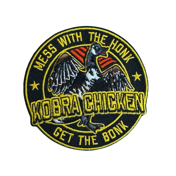 Patch Panel Kobra Chicken Embroidered Patch + Sticker