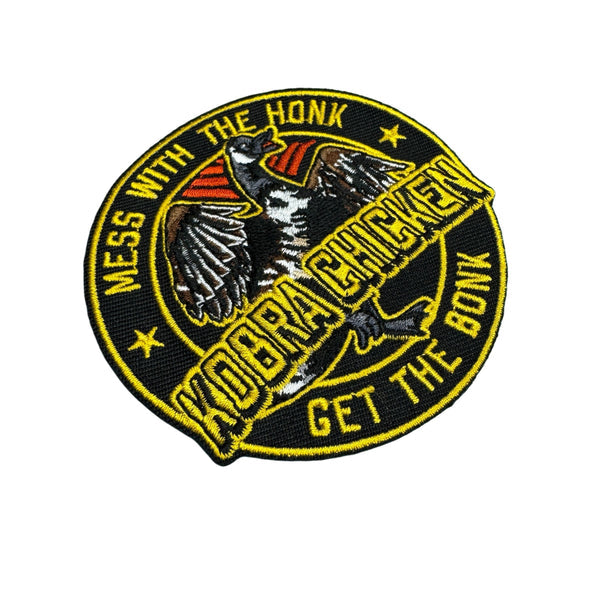 Patch Panel Kobra Chicken Embroidered Patch + Sticker